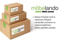 Büro-Set >Olivia< (9-teilig) in lichtgrau aus Glas - 220cm (H)