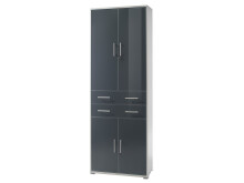 Büro-Set >Olivia< (9-teilig) in lichtgrau aus Glas - 220cm (H)