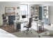 Büro-Set >Olivia< (9-teilig) in lichtgrau aus Glas - 220cm (H)