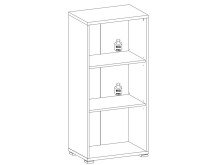 Büro-Set >Olivia< (9-teilig) in Graphit aus Glas - 220cm (H)