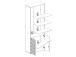 Büro-Set >Olivia< (9-teilig) in Graphit aus Glas - 220cm (H)