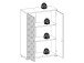 Büro-Set >Olivia< (9-teilig) in Graphit aus Glas - 220cm (H)