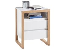 Nachtkonsole >Fremont< in Weiß matt lackiert...