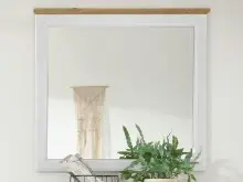 Wandspiegel >Tomlin< in Weiß - 98x91x3,5cm...
