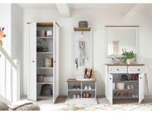 Wandspiegel >Tomlin< in Weiß - 98x91x3,5cm (BxHxT)