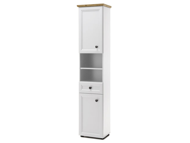 Hochschrank >Tomlin< in Weiß - 41x191x32cm (BxHxT)