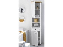 Hochschrank >Tomlin< in Weiß - 41x191x32cm (BxHxT)