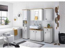 Hochschrank >Tomlin< in Weiß - 41x191x32cm (BxHxT)