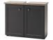 Waschbeckenunterschrank >Tomlin< in Weiß - 84x67x32cm (BxHxT)
