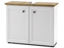 Waschbeckenunterschrank >Tomlin< in Weiß - 84x67x32cm (BxHxT)