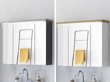 Spiegelschrank >Tomlin< in Weiß - 84x70x24cm...