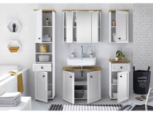 Spiegelschrank >Tomlin< in Weiß - 84x70x24cm (BxHxT)