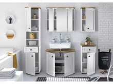 Spiegelschrank >Tomlin< in Weiß - 84x70x24cm (BxHxT)