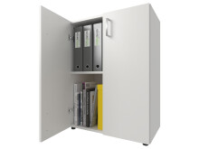 Aktenschrank >Trio< in Weiß - 57x77x34,5cm (BxHxT)