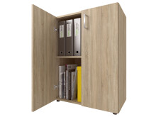 Aktenschrank >Trio< in Eiche - 57x77x34,5cm (BxHxT)