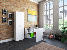Aktenschrank >Trio< in Weiß - 57x186,5x34,5cm (BxHxT)