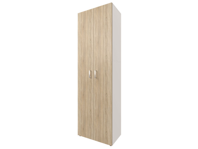 Aktenschrank >Trio< in Weiß / Sonoma-Eiche - 57x186,5x34,5cm (BxHxT)