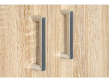 Aktenschrank >Trio< in Weiß / Sonoma-Eiche - 57x186,5x34,5cm (BxHxT)