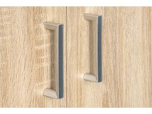Aktenschrank >Trio< in Weiß / Sonoma-Eiche - 57x186,5x34,5cm (BxHxT)