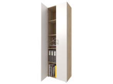 Aktenschrank >Trio< in Sonoma-Eiche / Weiß - 57x186,5x34,5cm (BxHxT)