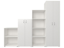 Aktenschrank >Trio< in Weiß - 57x154x34,5cm (BxHxT)