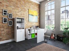 Aktenschrank >Trio< in Weiß - 57x154x34,5cm (BxHxT)