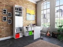 Aktenschrank >Trio< in Weiß - 57x231x34,5cm (BxHxT)