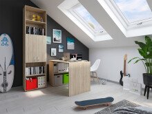 Aktenschrank >Trio< in Sonoma-Eiche - 57x231x34,5cm (BxHxT)