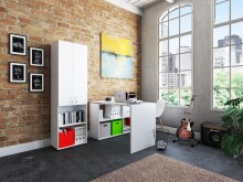 Aktenschrank >Trio< in Weiß - 57x190x34,5cm (BxHxT)