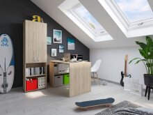 Aktenschrank >Trio< in Sonoma-Eiche - 57x190x34,5cm (BxHxT)