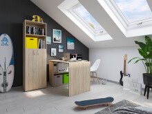 Aktenschrank >Trio< in Sonoma-Eiche - 57x190x34,5cm (BxHxT)