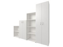 Aktenschrank >Trio< in Weiß - 57x226x34,5cm (BxHxT)
