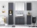 Hängeschrank >Tomlin< in grau - 41x70x24cm (BxHxT)