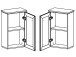 Hängeschrank >Tomlin< in grau - 41x70x24cm (BxHxT)
