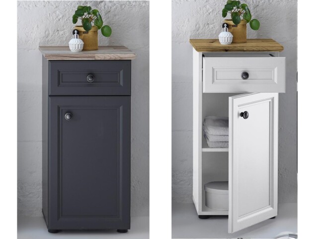 Unterschrank >Tomlin< in Weiß - 41x83x32cm (BxHxT)