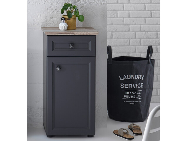 Unterschrank >Tomlin< in grau - 41x83x32cm (BxHxT)