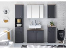 Unterschrank >Tomlin< in grau - 41x83x32cm (BxHxT)