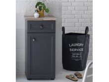Unterschrank >Tomlin< in grau - 41x83x32cm (BxHxT)