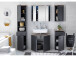 Unterschrank >Tomlin< in grau - 41x83x32cm (BxHxT)