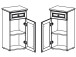 Unterschrank >Tomlin< in grau - 41x83x32cm (BxHxT)