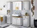 Badezimmer-Set >Tomlin< (5-teilig) in Weiß - 205x191x47cm (BxHxT)