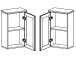 Badezimmer-Set >Tomlin< (5-teilig) in Weiß - 205x191x47cm (BxHxT)