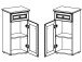Badezimmer-Set >Tomlin< (5-teilig) in Weiß - 205x191x47cm (BxHxT)