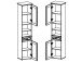 Badezimmer-Set >Tomlin< (5-teilig) in Weiß - 205x191x47cm (BxHxT)