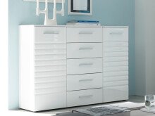 Sideboard >New Jersey< in Weiß aus MDF -...