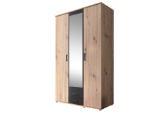 Kleiderschrank >Cilli< in Anthrazit -...