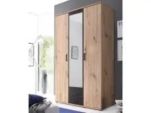 Kleiderschrank >Cilli< in Anthrazit -...