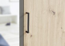 Kleiderschrank >Cilli< in Anthrazit - 119,6x196,3x53,5cm (BxHxT)