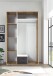 Kleiderschrank >Cilli< in Anthrazit - 119,6x196,3x53,5cm (BxHxT)