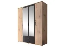 Kleiderschrank >Cilli< in Anthrazit -...
